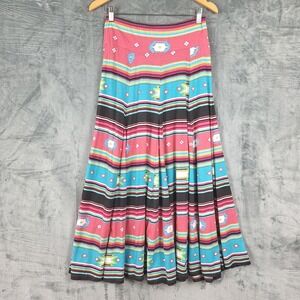 Rancho Estancia Skirt Small Boho Indie Western Aztec Cowgirl Flowy Maxi Festival